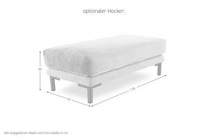 Valentino-LE24 von ADA Mindful Living - Polsterecke rechts copper-brown