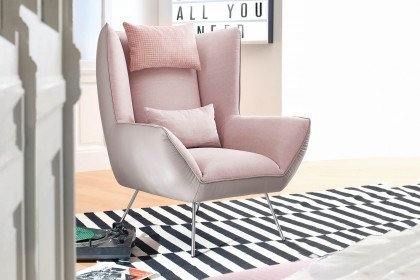 Matta C 2093 von Candy - Sessel rosa-light-grey