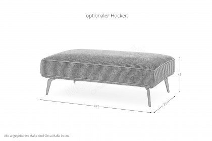 SO 4500 von set one by Musterring - Megasofa hellgrau