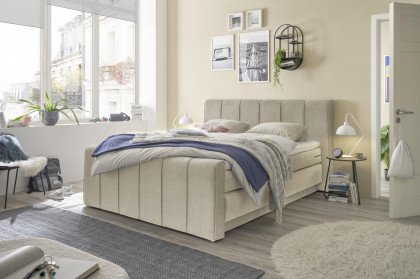 Fairfield-Dream von set one by Musterring - Boxspringbett mit Bettkasten KT2 cream