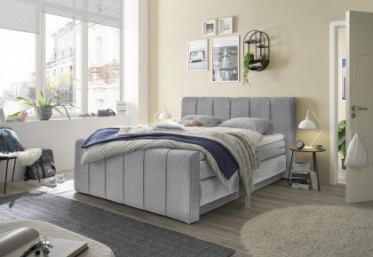 Fairfield-Dream von set one by Musterring - Boxspringbett mit Bettkasten KT2 grey