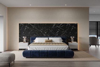Temple von designwerk - Polsterbett navy