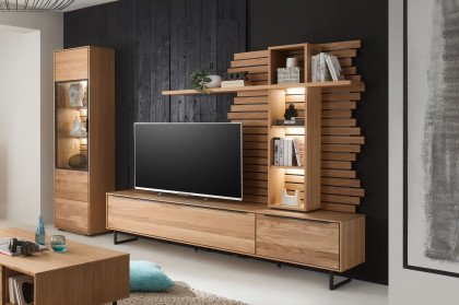 Jackson von set one by Musterring - Wohnwand 303 dreiteilig Eiche