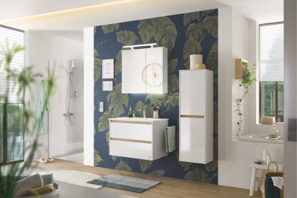 Revento Line von Musterring - Badezimmer in Schneeweiß Glanz & Riviera Eiche