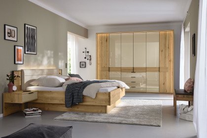 San Francisco von Musterring - Schlafzimmer champagner - Bianco-Eiche teilmassiv
