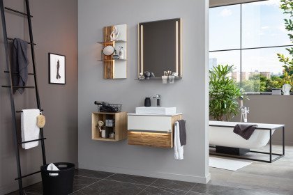 Jarin von Musterring - Badezimmer Altholz-Eiche & Glas weiß
