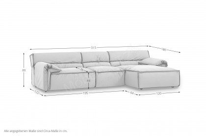 Vola-LE24 von designwerk - Ledergarnitur rechts dijon