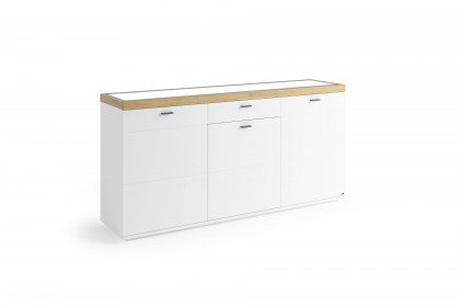 Lancaster von set one by Musterring - Sideboard in Weiß mit Beleuchtung