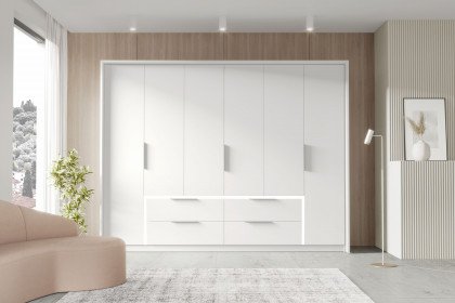 Luano von Forte - Kombi-Kleiderschrank ca. 270 cm breit mit 6 Türen & 4 Schubladen