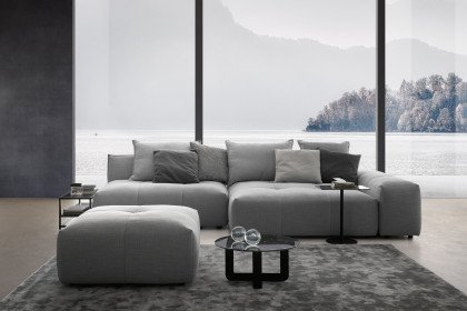 Palace-LE24 von designwerk - Eckgarnitur rechts silver