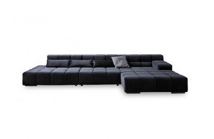 Temple von designwerk - Ecksofa rechts navy-blue