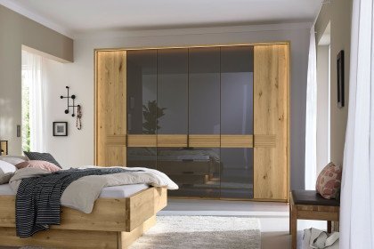 San Francisco von Musterring - Schrank mit Beleuchtung Eiche - Glas havanna