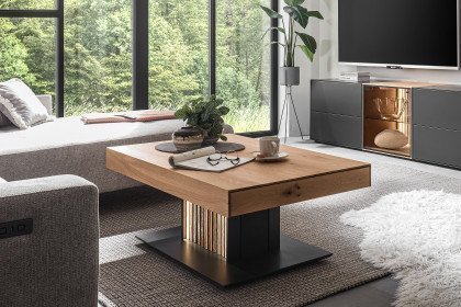 Selino von Hartmann - Couchtisch Kerneiche natur/ anthrazit