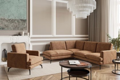 Bali von Primavera Furniture - Ecksofa Variante links hellbraun