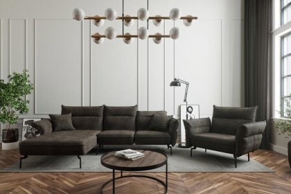 Jakarta von Primavera Furniture - Ecksofa Variante links dunkelbraun