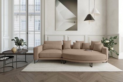 Natalia von Primavera Furniture - Polstergarnitur rechts rotbraunbeige