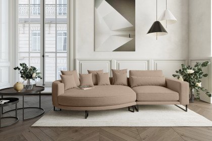 Natalia von Primavera Furniture - Polstergarnitur links rotbraunbeige