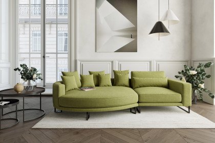 Natalia von Primavera Furniture - Polstersofa links dunkelgrün
