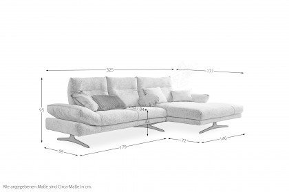 MR 2795 von Musterring - Ecksofa Ausführung rechts ivory