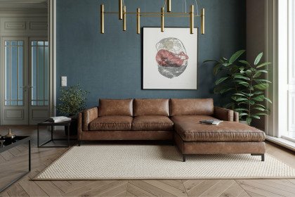 Packo von Primavera Furniture - Polstersofa rechts rotbraun
