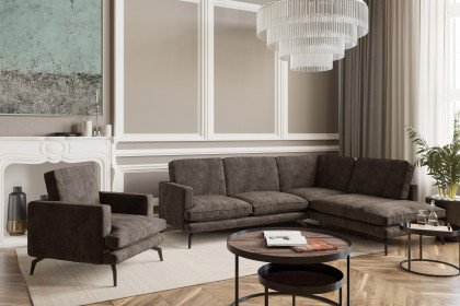 Bali von Primavera Furniture - Polstergarnitur rechts dunkelbraun