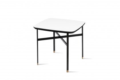 SM 240 von Skovby Møbelfabrik - Couchtisch HPL weiß/ Stahl schwarz