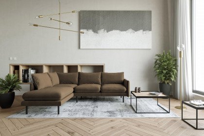 Samos von Primavera Furniture - Eckgarnitur links taupe