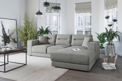 Verona von Primavera Furniture - Ecksofa rechts graubeige