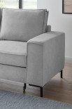 Rom-LE25 von Benformato - Ecksofa links silber