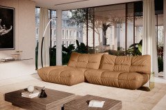 Passion-LE25 von designwerk - Ecksofa links camel
