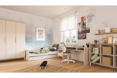 Hazel von YUNY by Paidi - Rollcontainer cashmere-beige - Eiche-Montana