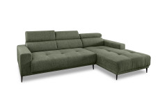 Intera von Benformato - Ecksofa Ausführung rechts dunkelgrün