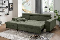 Neapel von Benformato - Ecksofa links moosgrün