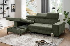 Neapel von Benformato - Ecksofa links moosgrün