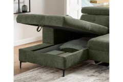 Neapel von Benformato - Ecksofa links moosgrün