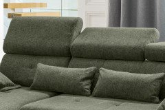 Neapel von Benformato - Ecksofa links moosgrün