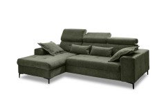 Neapel von Benformato - Ecksofa links moosgrün