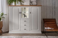 WZ-0622 von GK Möbelvertrieb - Couchtisch Kiefer weiß/ Eiche