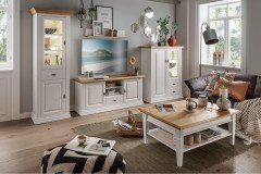 WZ-0622 von GK Möbelvertrieb - Couchtisch Kiefer weiß/ Eiche