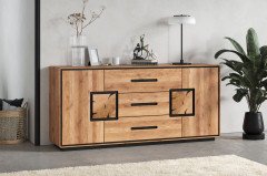 WZ-0625 von GK Möbelvertrieb - Couchtisch aus Wildeiche mit Hirnholz