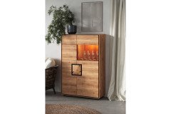 WZ-0625 von GK Möbelvertrieb - Couchtisch aus Wildeiche mit Hirnholz