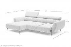 Alisson von WERSAL - Ecksofa Variante links creme