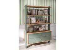 Whenua von Forte - Schreibtisch mit Stauraum Mauvella-Oak - sage green