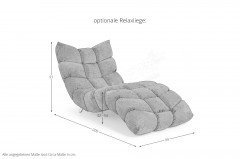 Cloud 7 von Bretz - Polstergarnitur silberschimmer