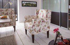 Moro von Benformato - Küchensofa 2-sitzig beige-rot-ocker