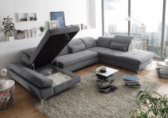 Melfi von ED-Lifestyle - Wohnlandschaft rechts dark grey