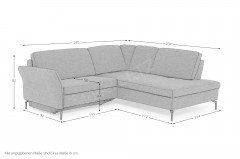 Domino-LE19 von ADA Mindful Living - Eckgarnitur rechts fawnbrown