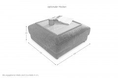 High End von Candy - Ecksofa Ausführung rechts stone