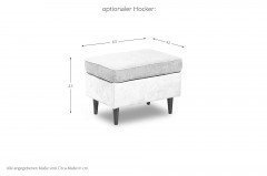 Aurelia-LE20 von ED-Lifestyle - Sofa cream