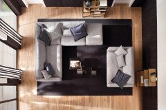 Uptown von Candy - Lounge-Garnitur rechts light-grey